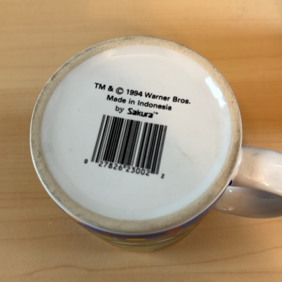 2 Vintage 1994 Warner Bros Sakura Looney Tunes Marvin the Martian Coffee Mugs - Picture 4 of 9